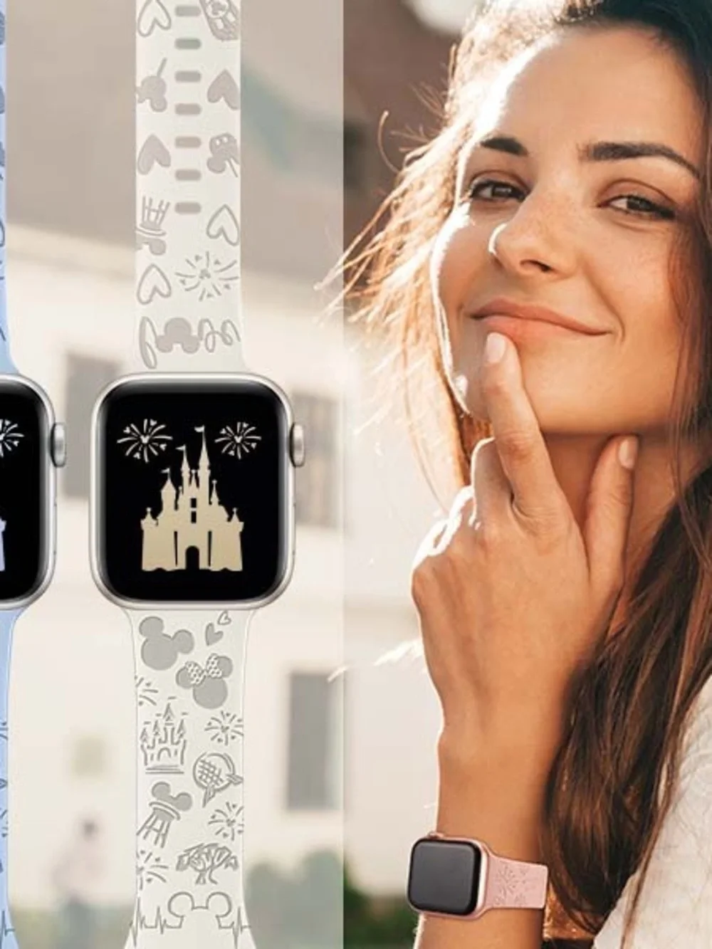 NWT Cartoon Strap for Apple Watch Silicone -Black and Gray 38mm-40mm
